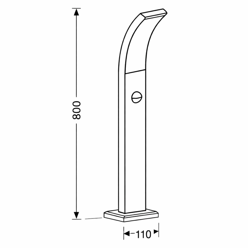 Brilagi - Lâmpada LED Exterior com Sensor ARCELO LED/9W/230V 80 cm IP44