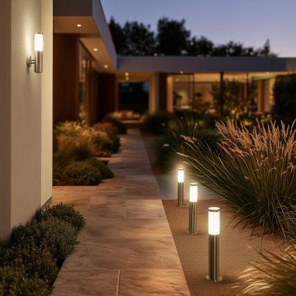 BRILAGI - Luminária LED exterior regulável ELIA 1xE27/6W/230V 2700–6500K IP44 Wi-Fi 50 cm cromo fosco
