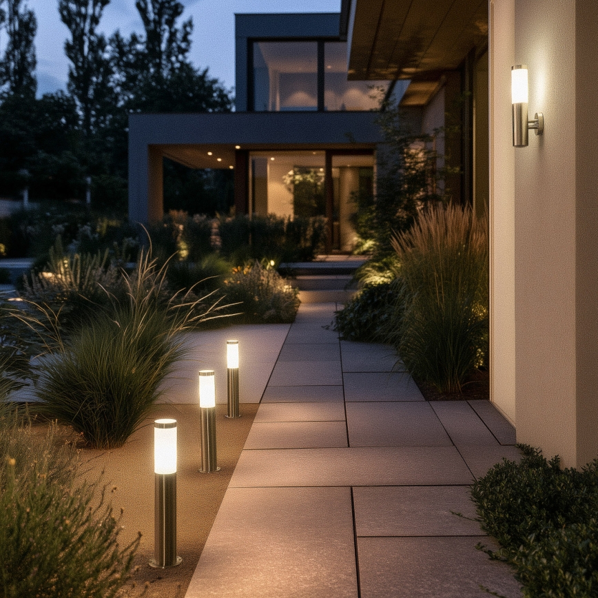 BRILAGI - Luminária LED exterior regulável ELIA 1xE27/6W/230V 2700–6500K IP44 Wi-Fi 50 cm cromo fosco