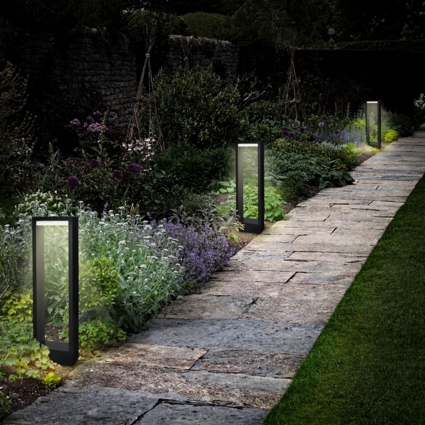 Brilagi - Lâmpada LED Exterior RAGUSA LED/7W/230V 3000/4000/6000K preta IP54 50 cm