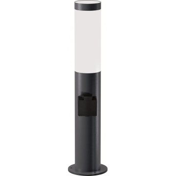Brilagi - Lâmpada LED exterior regulável com tomada ELIA 1xE27/6W/230V 2700-6500K IP44 Wi-Fi 50 cm antracite