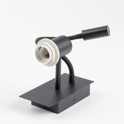 Brilagi - Candeeiro de parede infantil LED flexível BOBO 1xE27/25W/230V + LED/3W preto/branco/coelhinhos