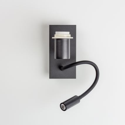 Brilagi - Candeeiro de parede infantil LED flexível BOBO 1xE27/25W/230V + LED/3W preto/branco/coelhinhos