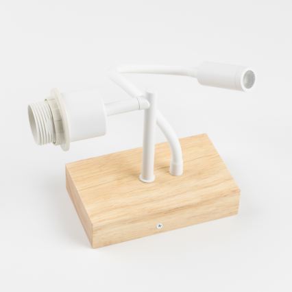 Brilagi - Candeeiro de parede infantil flexível LED BOBO WOOD 1xE27/25W/230V + LED/3W carvalho/branco/rosa/fadas