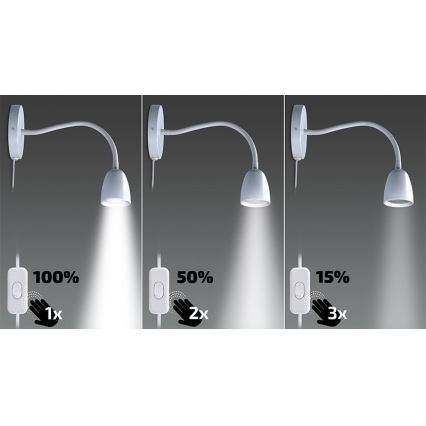 Brilagi - Lâmpada Flexível LED Regulável LED/4W/230V branca