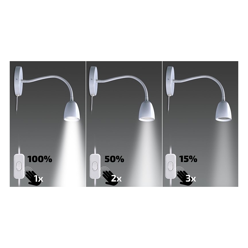 Brilagi - Lâmpada Flexível LED Regulável LED/4W/230V branca