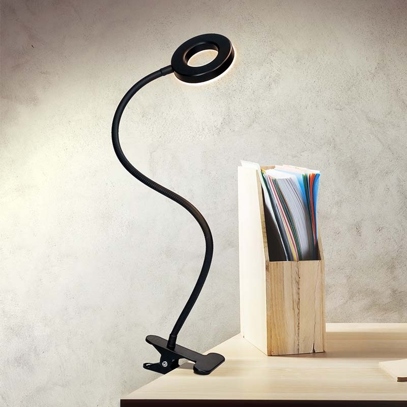 Brilagi - Lâmpada LED Regulável com Clipe ORBELA LED/8W/230V 3000/4000/5000K preta