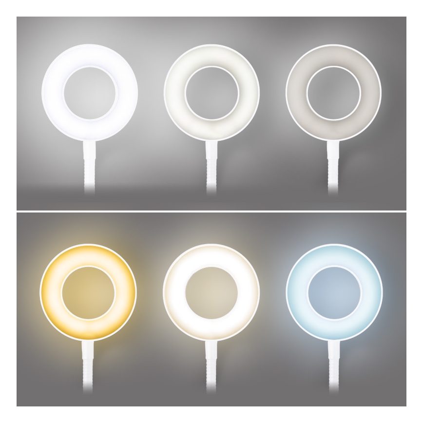 Brilagi - Lâmpada LED regulável com clipe ORBELA LED/8W/5V 3000/4000/5000K branca