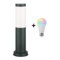 Brilagi - Lâmpada LED RGBW regulável para exterior 1xE27/9W/230V 2700-6500K IP44 40 cm antracite