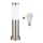 Brilagi - Lâmpada LED RGBW regulável para exterior 1xE27/9W/230V 2700-6500K IP44 40 cm cromo fosco