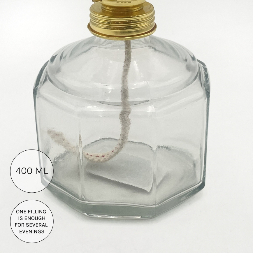 Brilagi - Lampião a petróleo MERLIN transparente