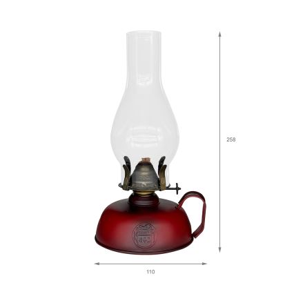 Brilagi - Lampião a petróleo MERLIN vermelho