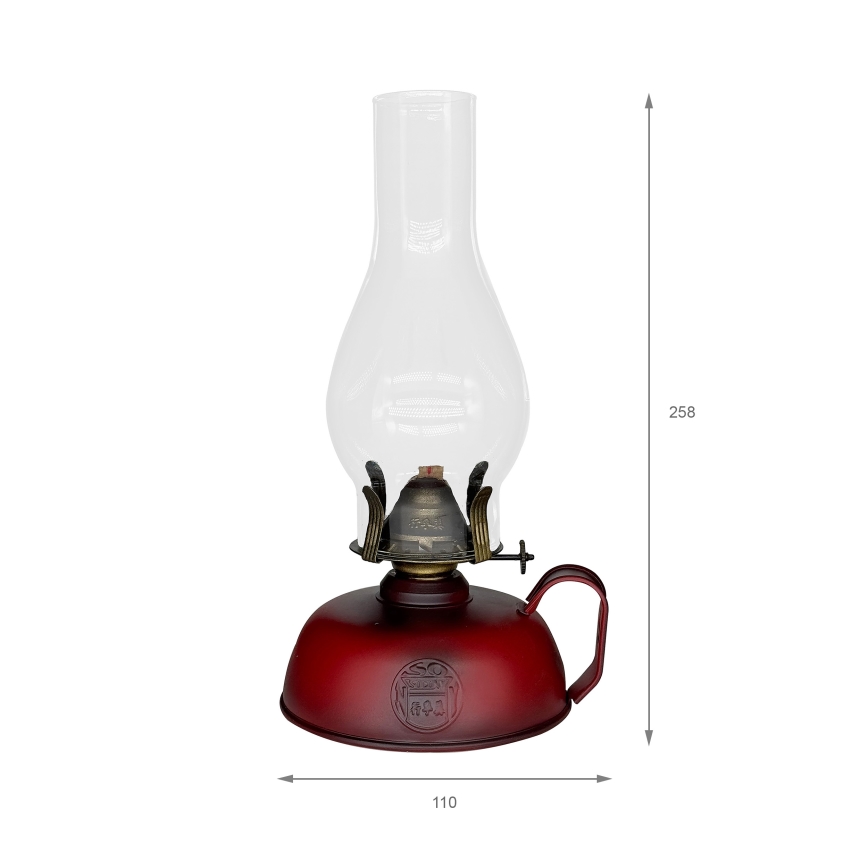 Brilagi - Lampião a petróleo MERLIN vermelho