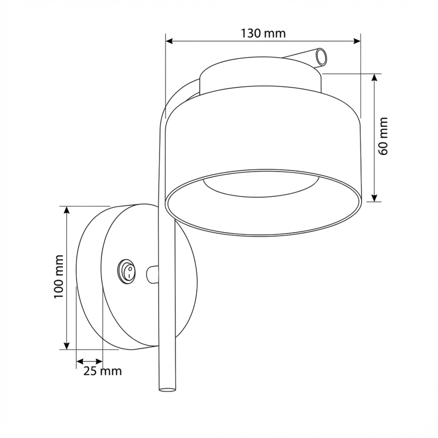 Brilagi - LED Aplique de parede AURA LUX 1xGX53/30W/230V preto/fumê