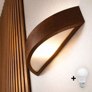 Brilagi - LED Aplique de Parede CARVALHO 1xE27/15W/230V carvalho nogueira