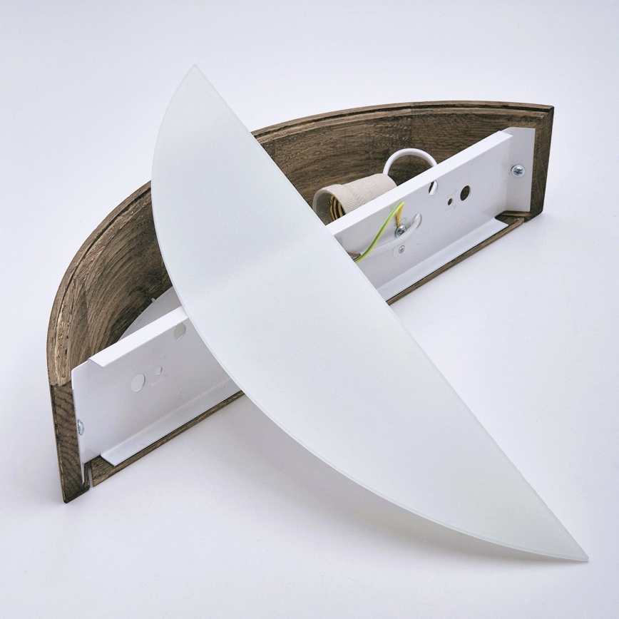 Brilagi - LED Aplique de Parede CARVALHO 1xE27/15W/230V carvalho nogueira