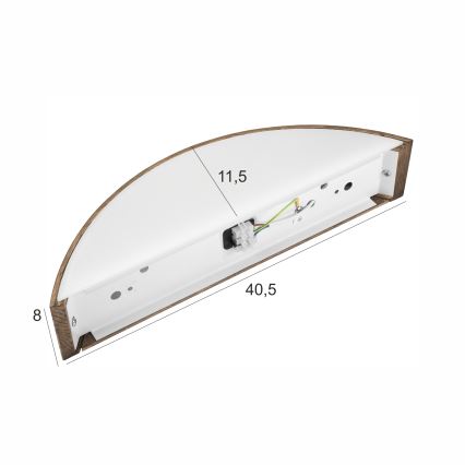 Brilagi - LED Aplique de Parede CARVALHO 1xE27/15W/230V carvalho nogueira