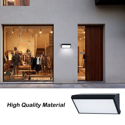 Brilagi - Aplique de parede exterior LED dimerizável TRIANGLE 1xE27/6W/230V 2700-6500K IP65 preto