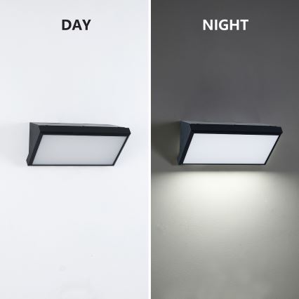Brilagi - Aplique de parede exterior LED dimerizável TRIANGLE 1xE27/6W/230V 2700-6500K IP65 preto