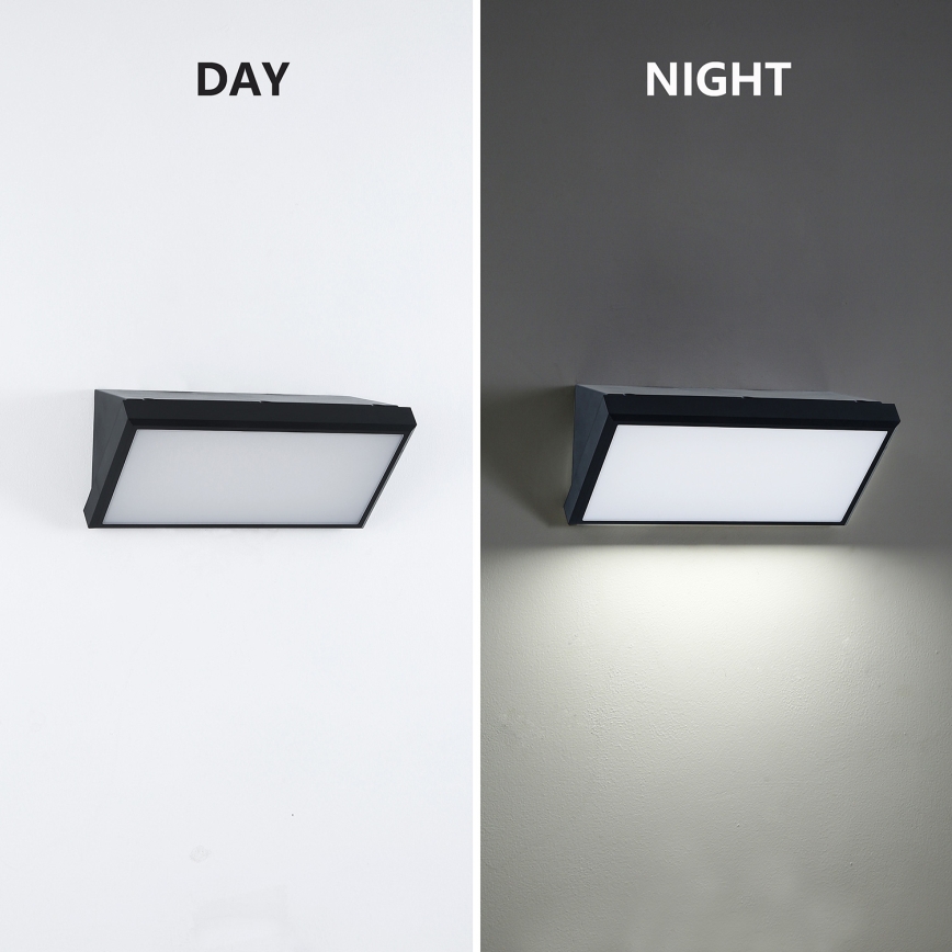 Brilagi - Aplique de parede exterior LED dimerizável TRIANGLE 1xE27/6W/230V 2700-6500K IP65 preto