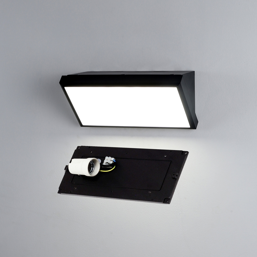 Brilagi - Aplique de parede exterior LED dimerizável TRIANGLE 1xE27/6W/230V 2700-6500K IP65 preto