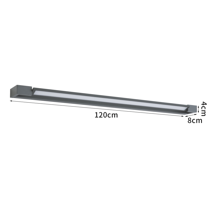 Brilagi - Aplique de parede exterior LED AQUA LINE LED/36W/230V 120 cm IP44 antracite CRI 90