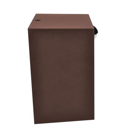 Brilagi - Aplique de parede exterior LED com sensor TERNI LED/12W/230V castanho IP44