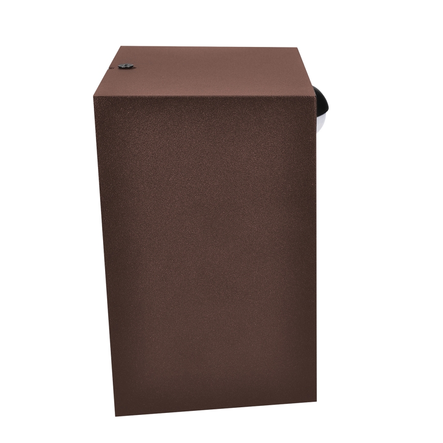 Brilagi - Aplique de parede exterior LED com sensor TERNI LED/12W/230V castanho IP44