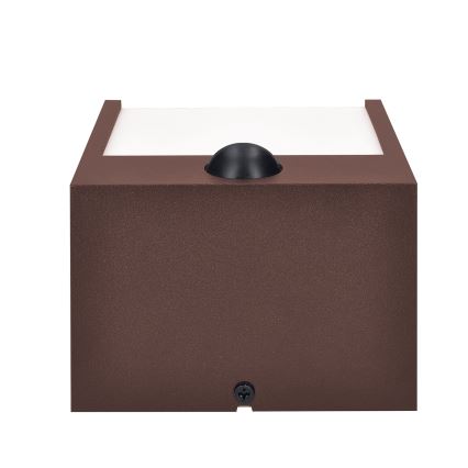 Brilagi - Aplique de parede exterior LED com sensor TERNI LED/12W/230V castanho IP44