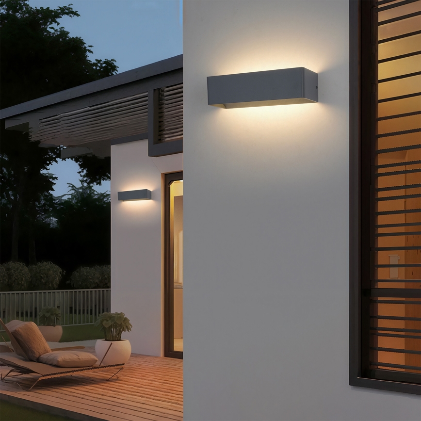 Brilagi - Aplique LED de parede para exterior DONNANI LED/12W/230V 30 cm antracite IP44