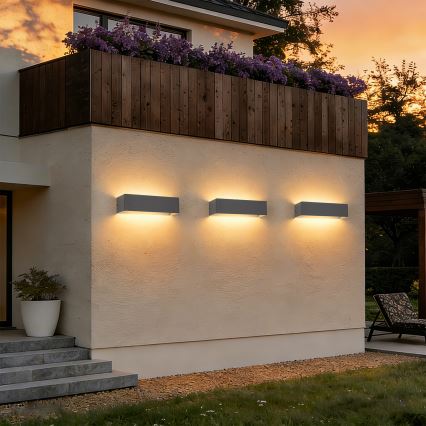 Brilagi - Aplique LED de parede para exterior DONNANI LED/12W/230V 30 cm antracite IP44