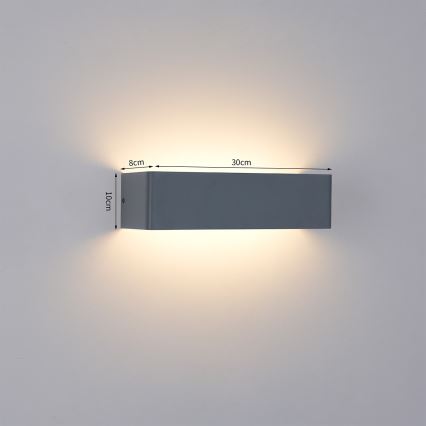 Brilagi - Aplique LED de parede para exterior DONNANI LED/12W/230V 30 cm antracite IP44