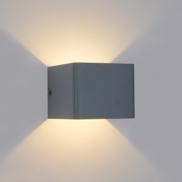 Brilagi - LED Aplique de parede exterior DONNANI LED/5W/230V 10 cm antracite IP44