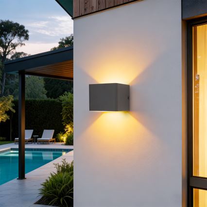 Brilagi - LED Aplique de parede exterior DONNANI LED/5W/230V 10 cm antracite IP44