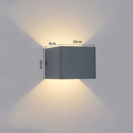 Brilagi - LED Aplique de parede exterior DONNANI LED/5W/230V 10 cm antracite IP44