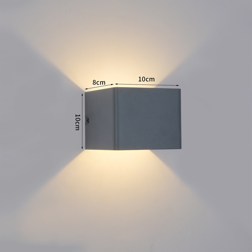 Brilagi - LED Aplique de parede exterior DONNANI LED/5W/230V 10 cm antracite IP44