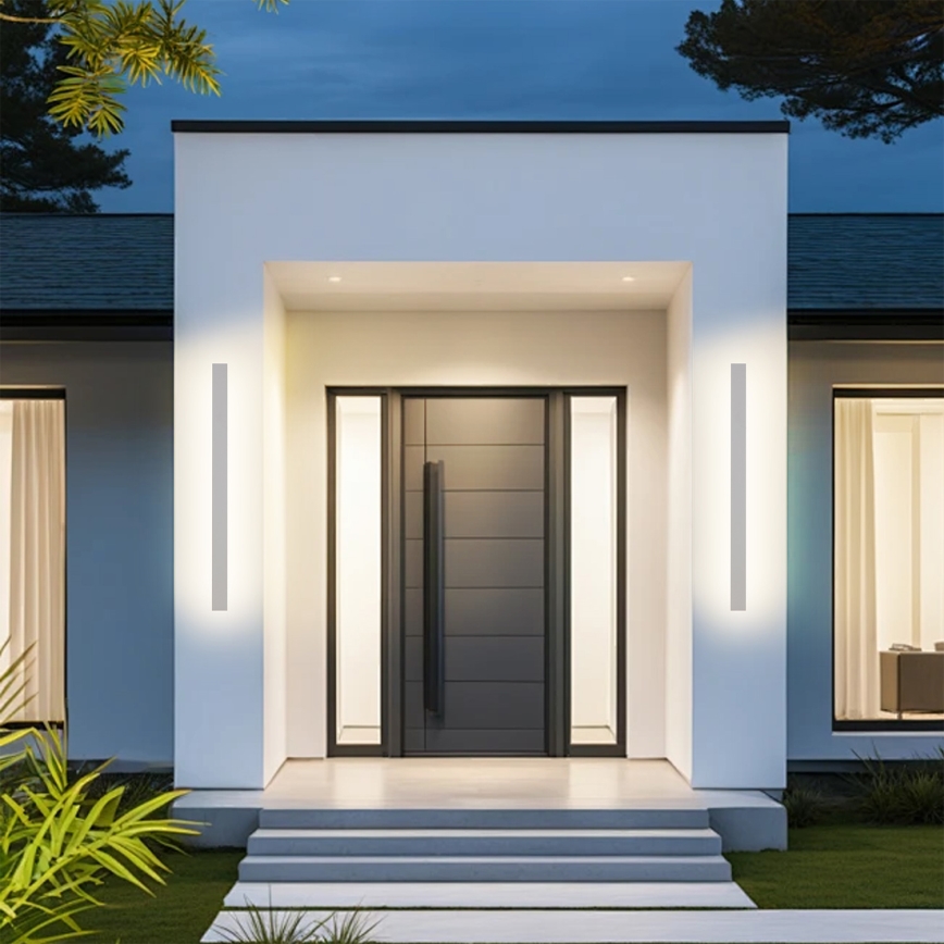 Brilagi - Aplique de parede exterior LED LINEAR LED/22W/230V 3000K IP65 100 cm branco CRI 90