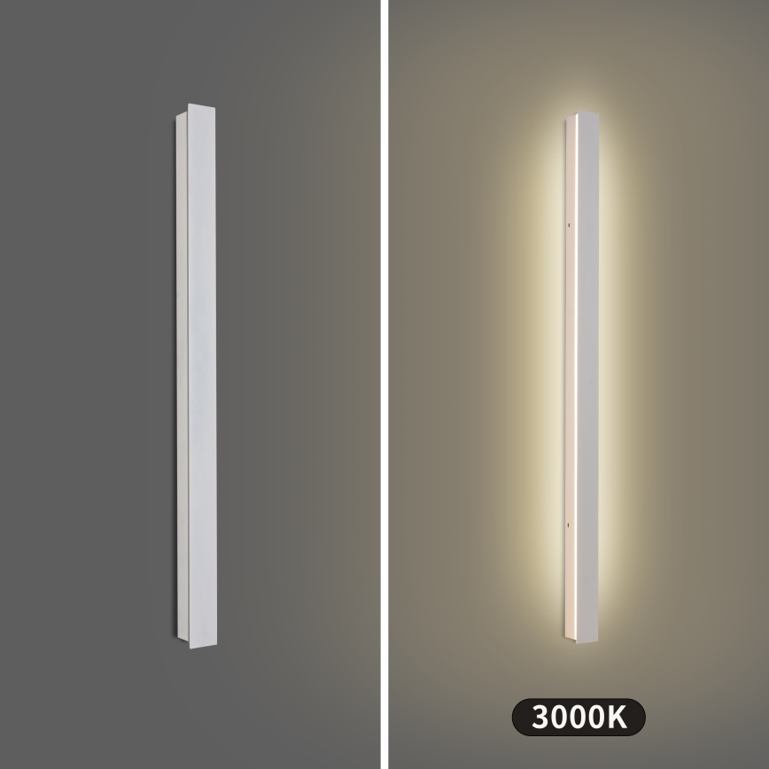 Brilagi - Aplique de parede exterior LED LINEAR LED/22W/230V 3000K IP65 100 cm branco CRI 90