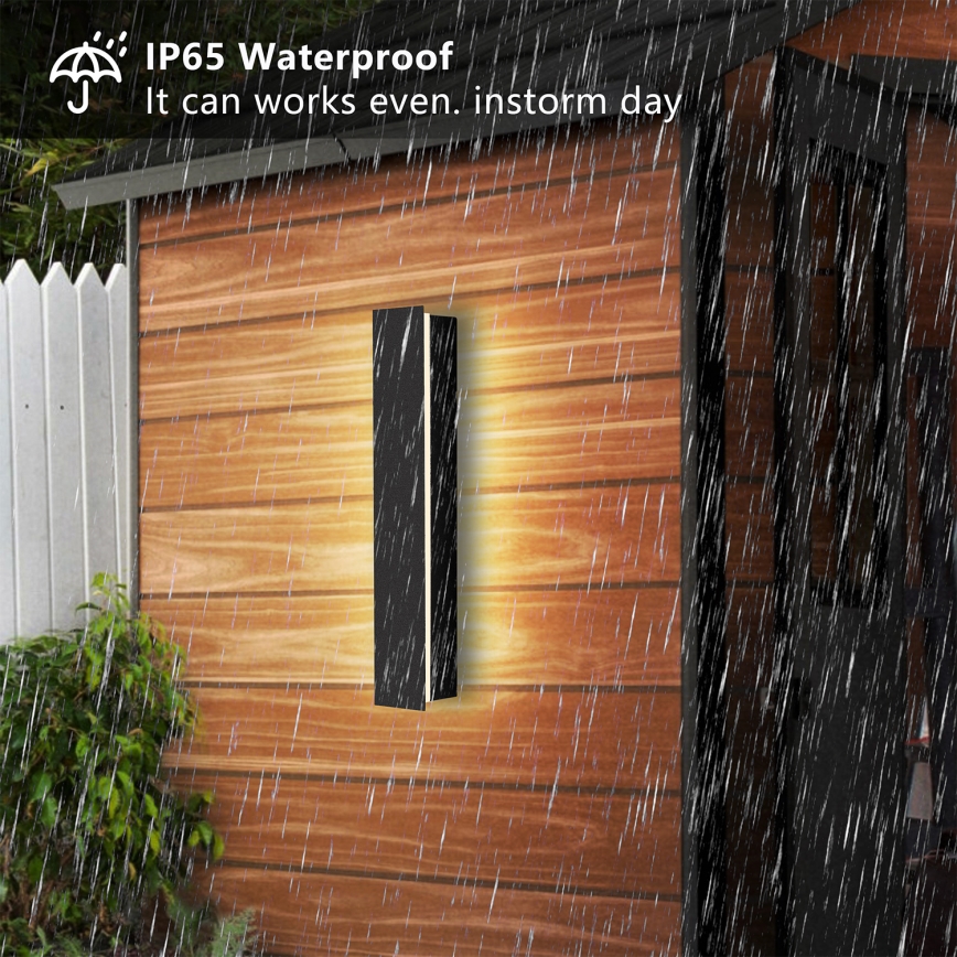 Brilagi - Aplique de Parede LED Exterior LINEAR LED/8W/230V 3000K IP65 30 cm preto CRI 90