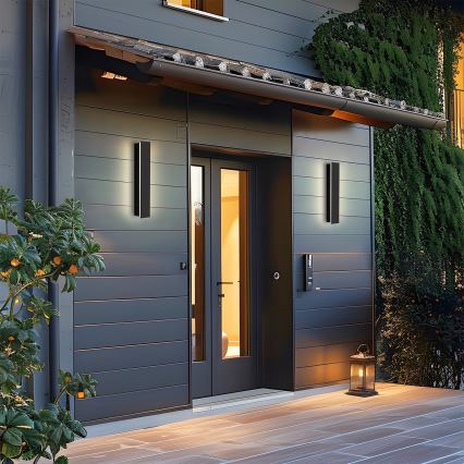 Brilagi - Aplique de Parede LED Exterior LINEAR LED/8W/230V 3000K IP65 30 cm preto CRI 90