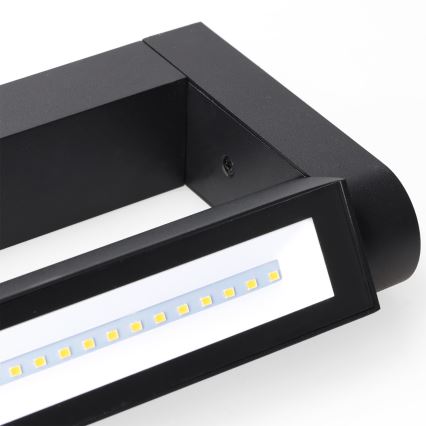 Brilagi - LED Aplique de parede exterior SALERNO LED/12W/230V 35,5 cm preto IP65