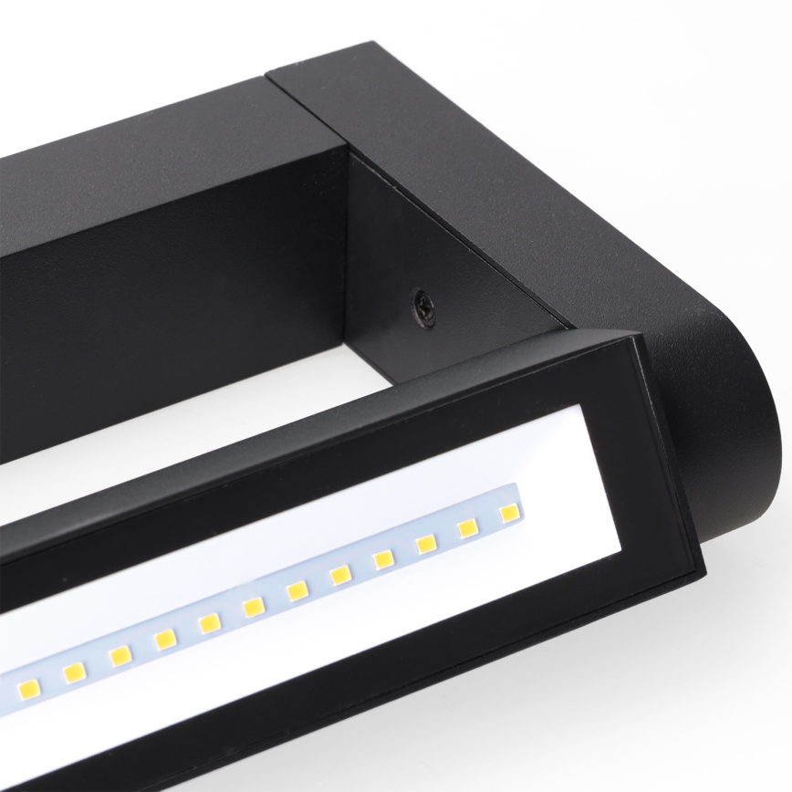 Brilagi - LED Aplique de parede exterior SALERNO LED/12W/230V 35,5 cm preto IP65