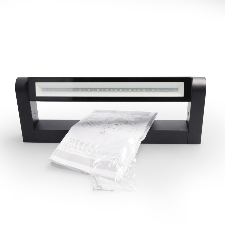 Brilagi - LED Aplique de parede exterior SALERNO LED/12W/230V 35,5 cm preto IP65