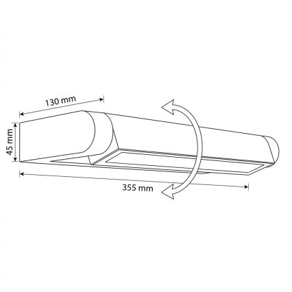 Brilagi - LED Aplique de parede exterior SALERNO LED/12W/230V 35,5 cm preto IP65