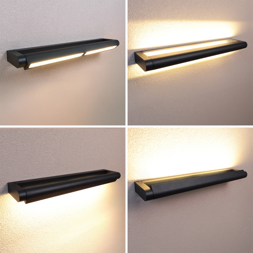 Brilagi - LED Aplique de Parede Exterior SALERNO LED/24W/230V 66 cm preto IP65
