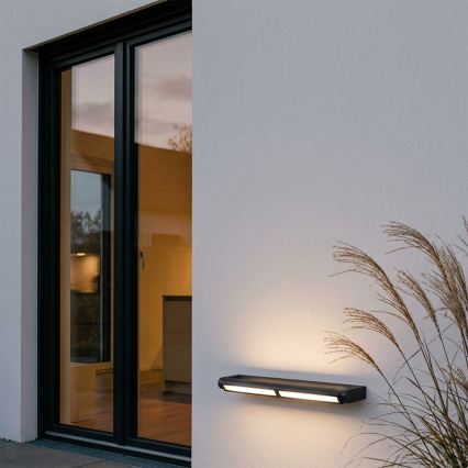 Brilagi - LED Aplique de Parede Exterior SALERNO LED/24W/230V 66 cm preto IP65