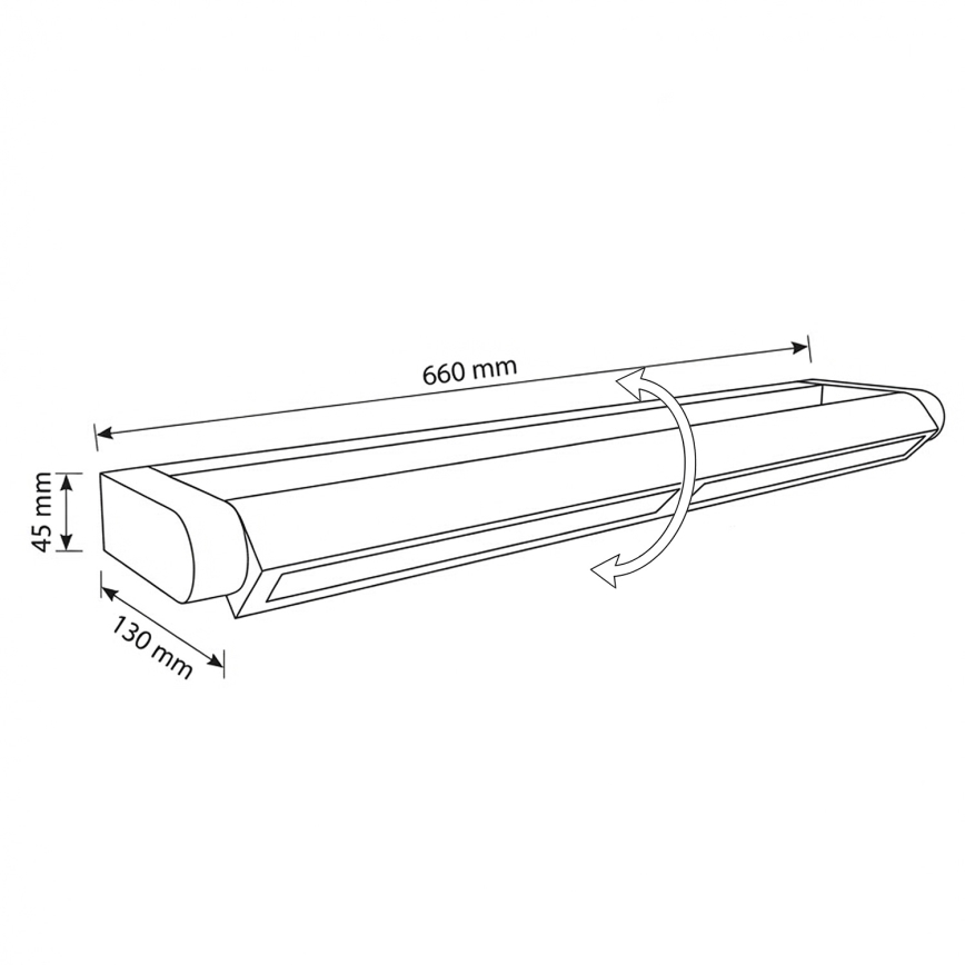 Brilagi - LED Aplique de Parede Exterior SALERNO LED/24W/230V 66 cm preto IP65