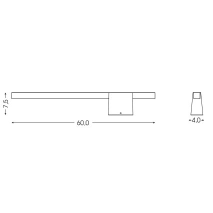 BRILAGI - LED Aplique de parede exterior VELORA LED/9W/230V 60 cm IP44 preto