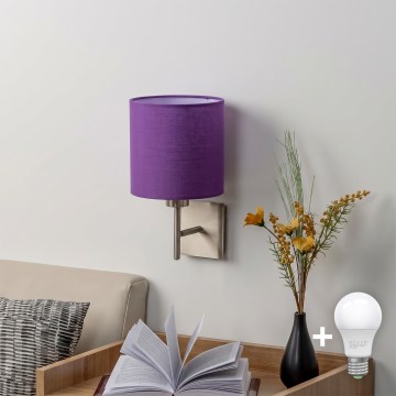 BRILAGI - LED Aplique de parede NUBILA 1xE27/60W/230V cromado fosco/violeta
