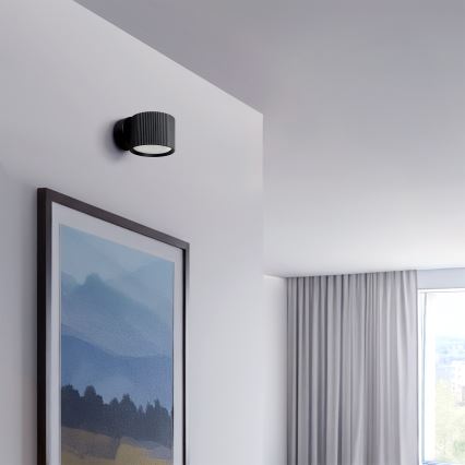 Brilagi - LED Aplique de parede orientável STRIPY 1xGX53/15W/230V preto